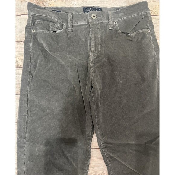 Lucky Brand Sofia Skinny Gray College Alt Preppy Jeans Cords Pants 14/32 Ankle - Picture 2 of 7